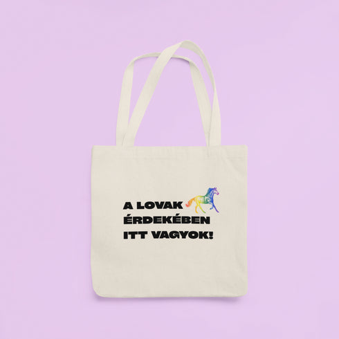 ZShowTime vászontáska - A lovak érdekében itt vagyok!